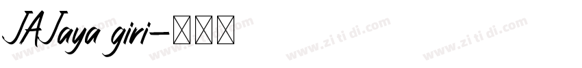 JAJaya giri字体转换